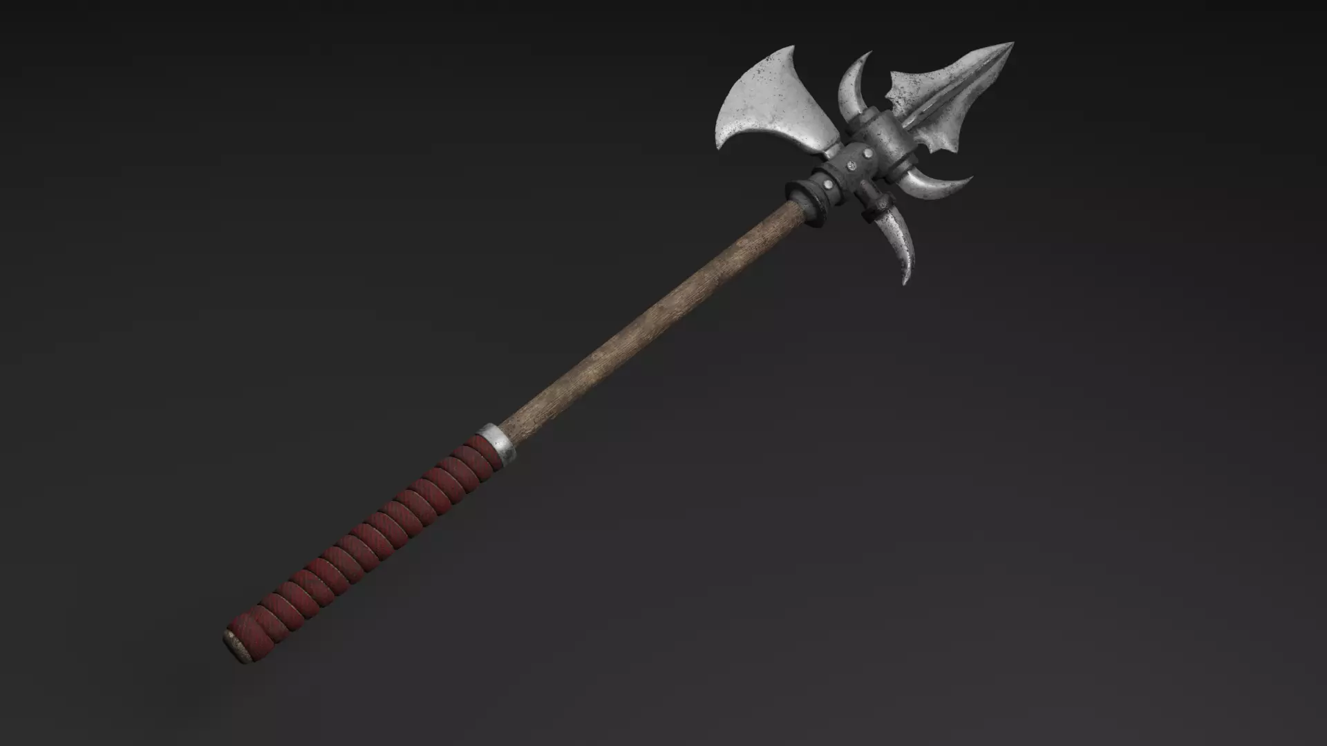 Alebarda axe Low-poly 3D model