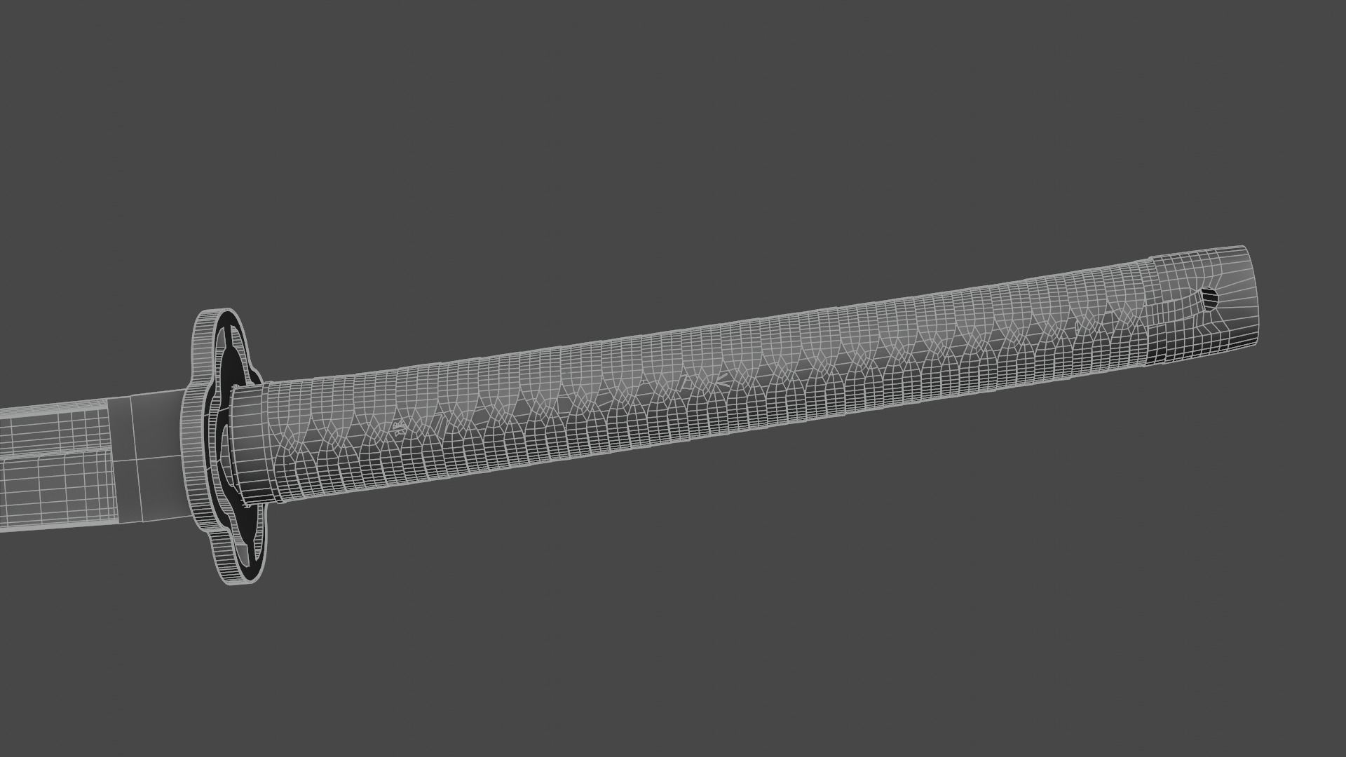 Katana swords flying in air - animation Low-poly 3D model_16