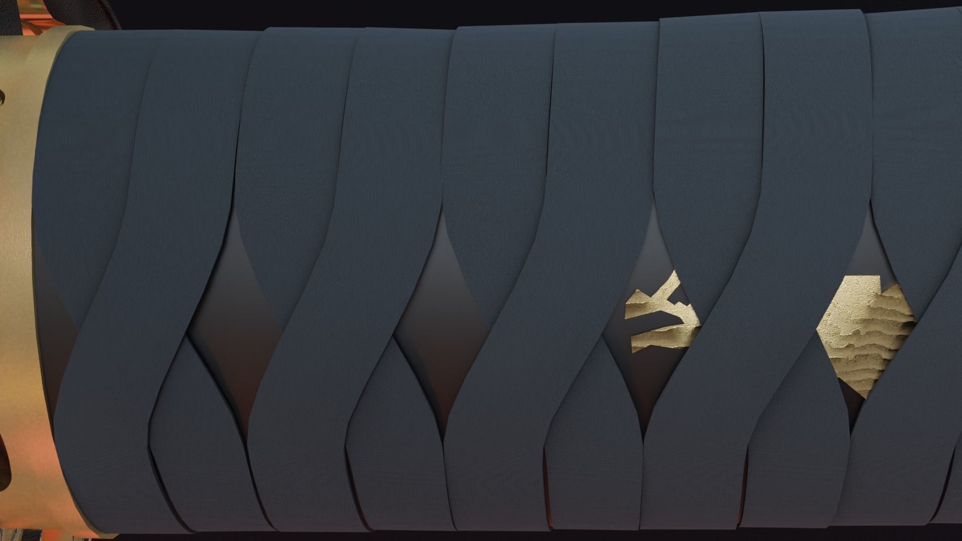 Katana swords flying in air - animation Low-poly 3D model_6