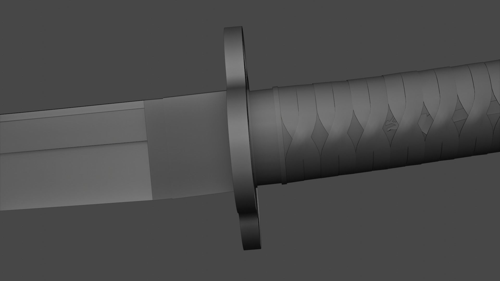 Katana swords flying in air - animation Low-poly 3D model_11