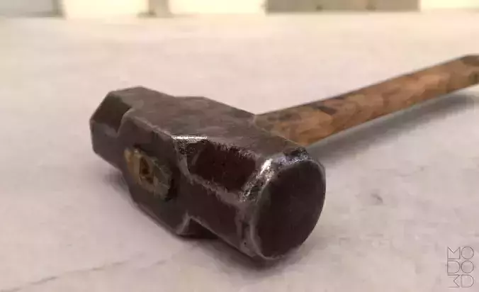  Old Sledgehammer 3d Mode Low-poly 3D model