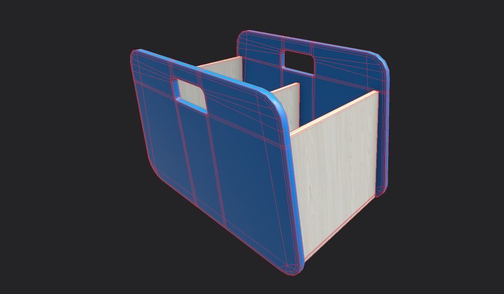 BacUp2Boxes Blue Low-poly 3D model_3
