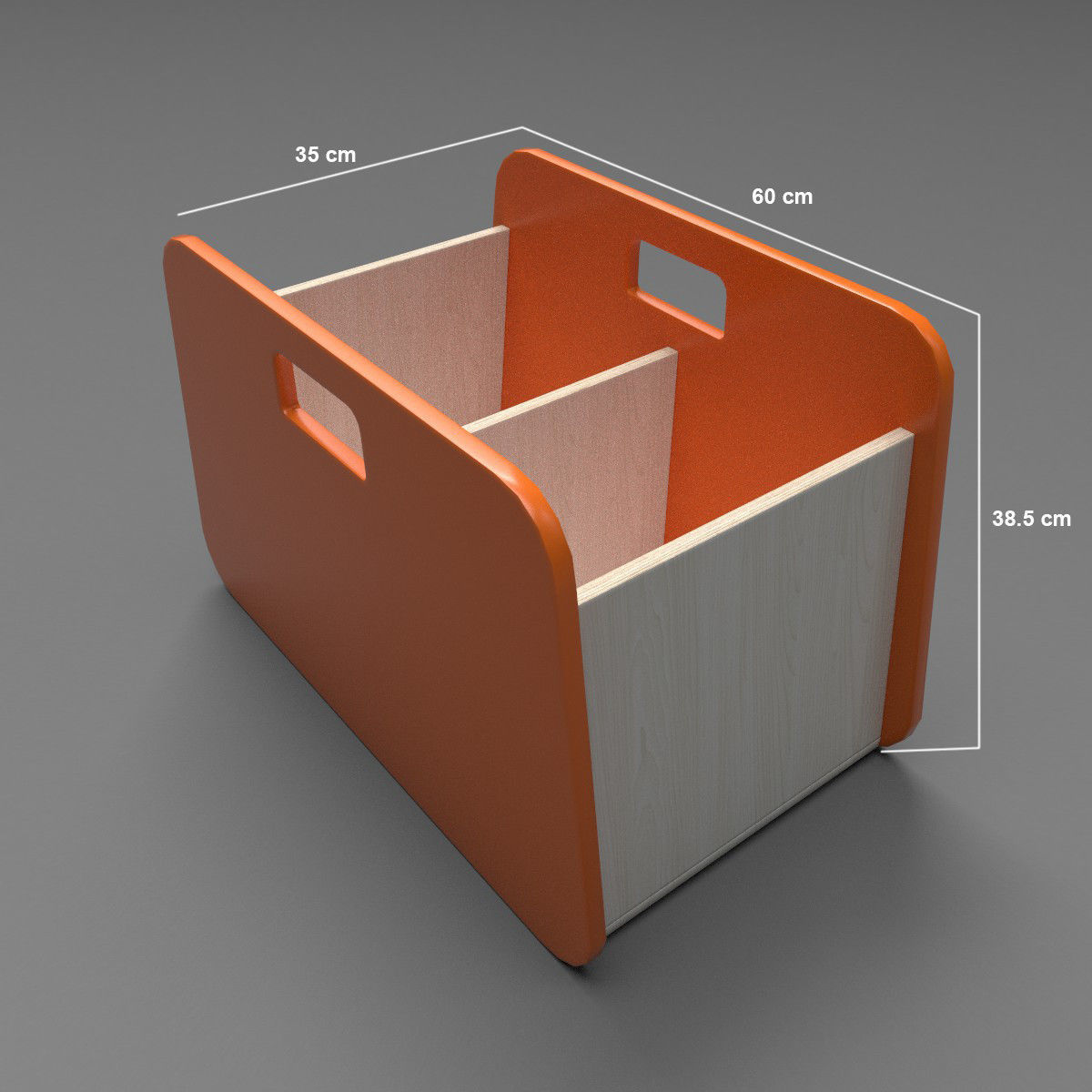 BacUp2Boxes Orange Low-poly 3D model_2