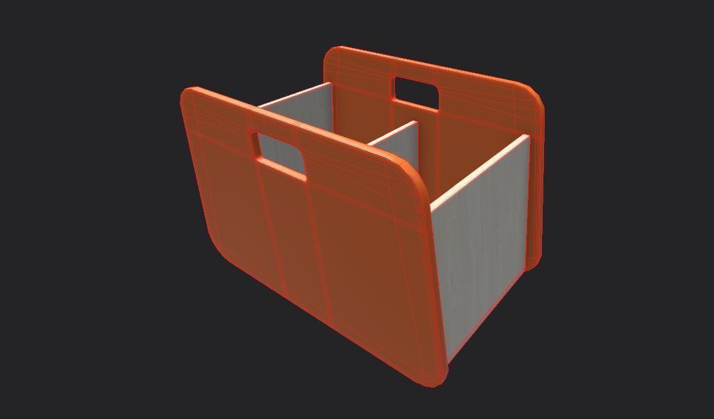 BacUp2Boxes Orange Low-poly 3D model_3