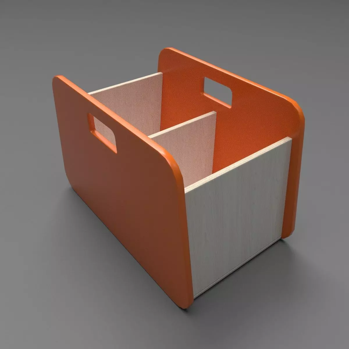 BacUp2Boxes Orange Low-poly 3D model_0