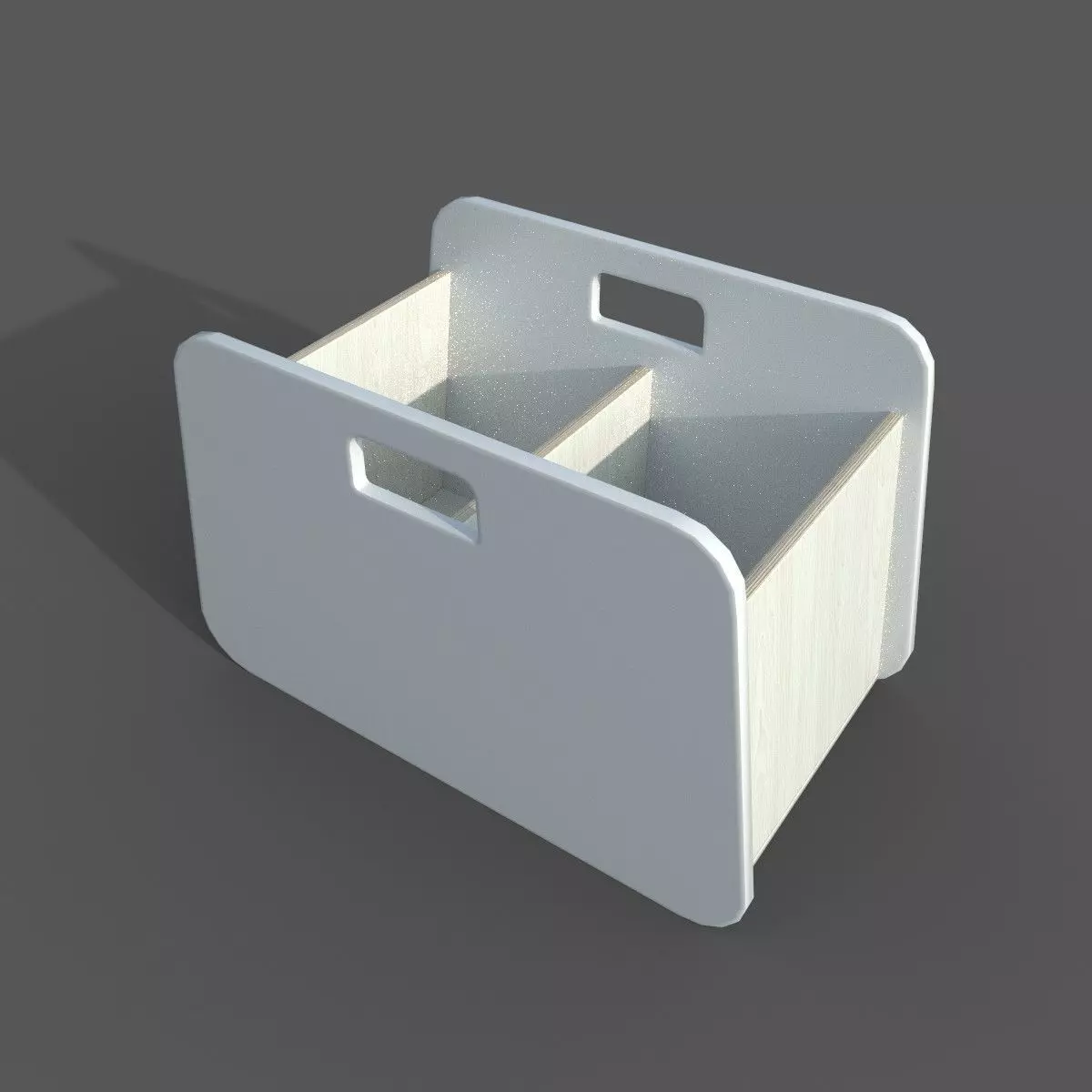 BacUp2Boxes White Low-poly 3D model_0