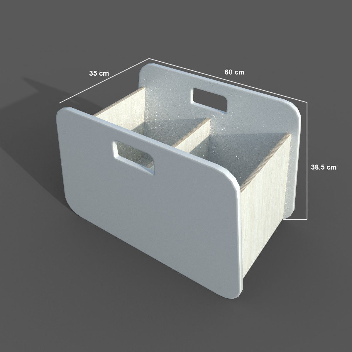 BacUp2Boxes White Low-poly 3D model_2