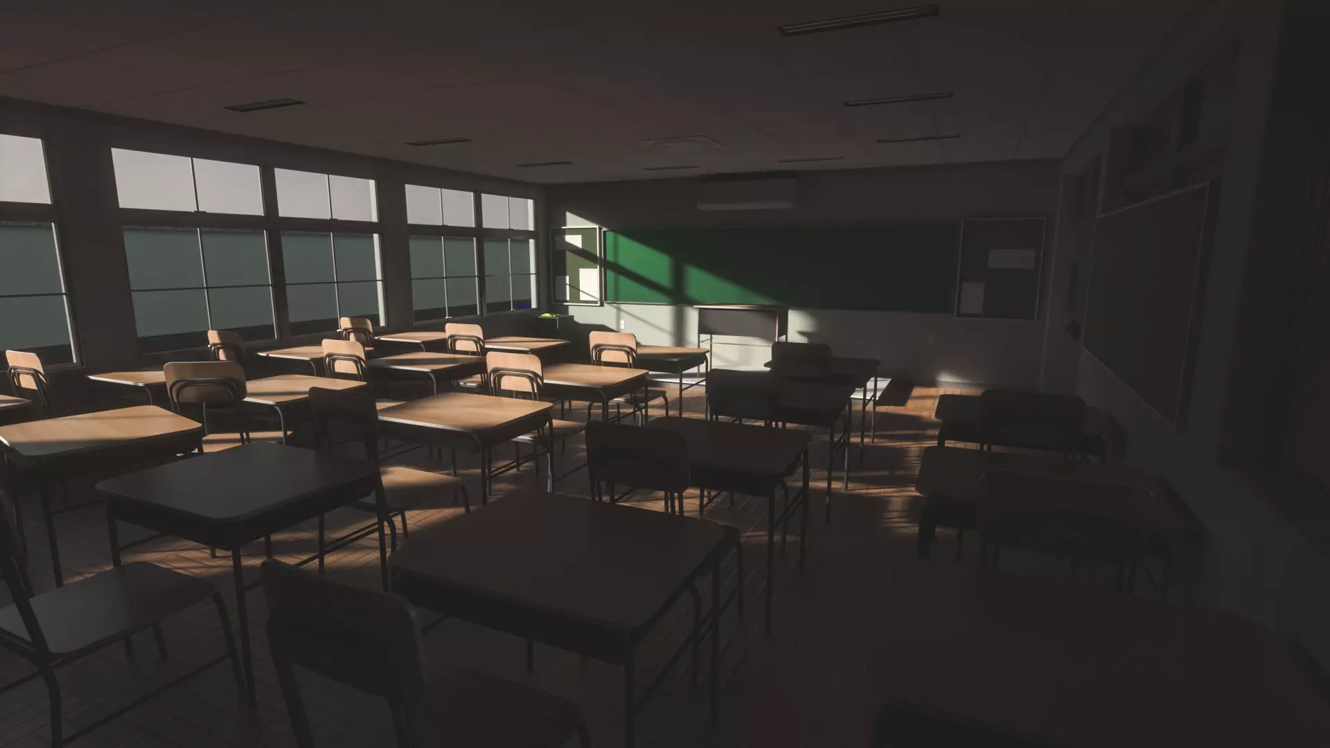 Based - Anime School Room 3D Model - V3 - Source model 3D model