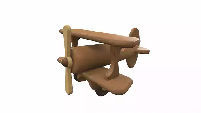 Wooden airplane toy 2