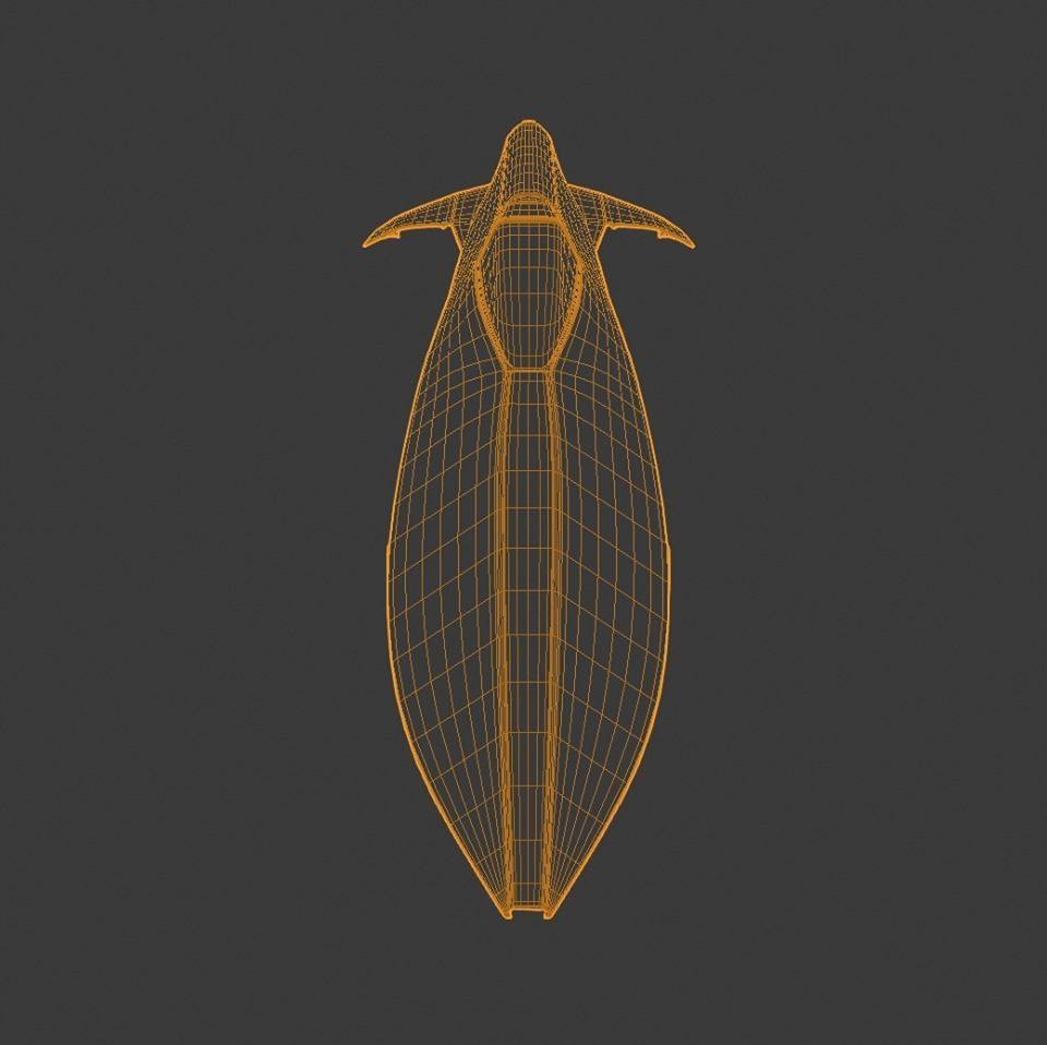 Spaceship racer WipeOut Pir-Hana style 3D model_9