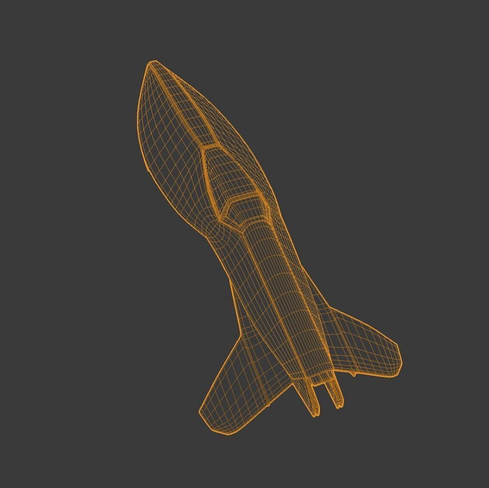 Spaceship racer WipeOut Pir-Hana style 3D model_6