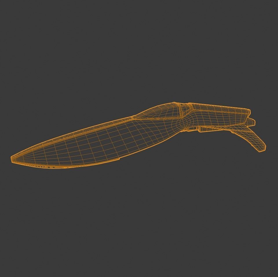 Spaceship racer WipeOut Pir-Hana style 3D model_7