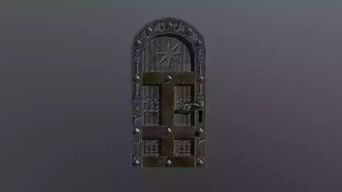 The Wooden Medieval Door