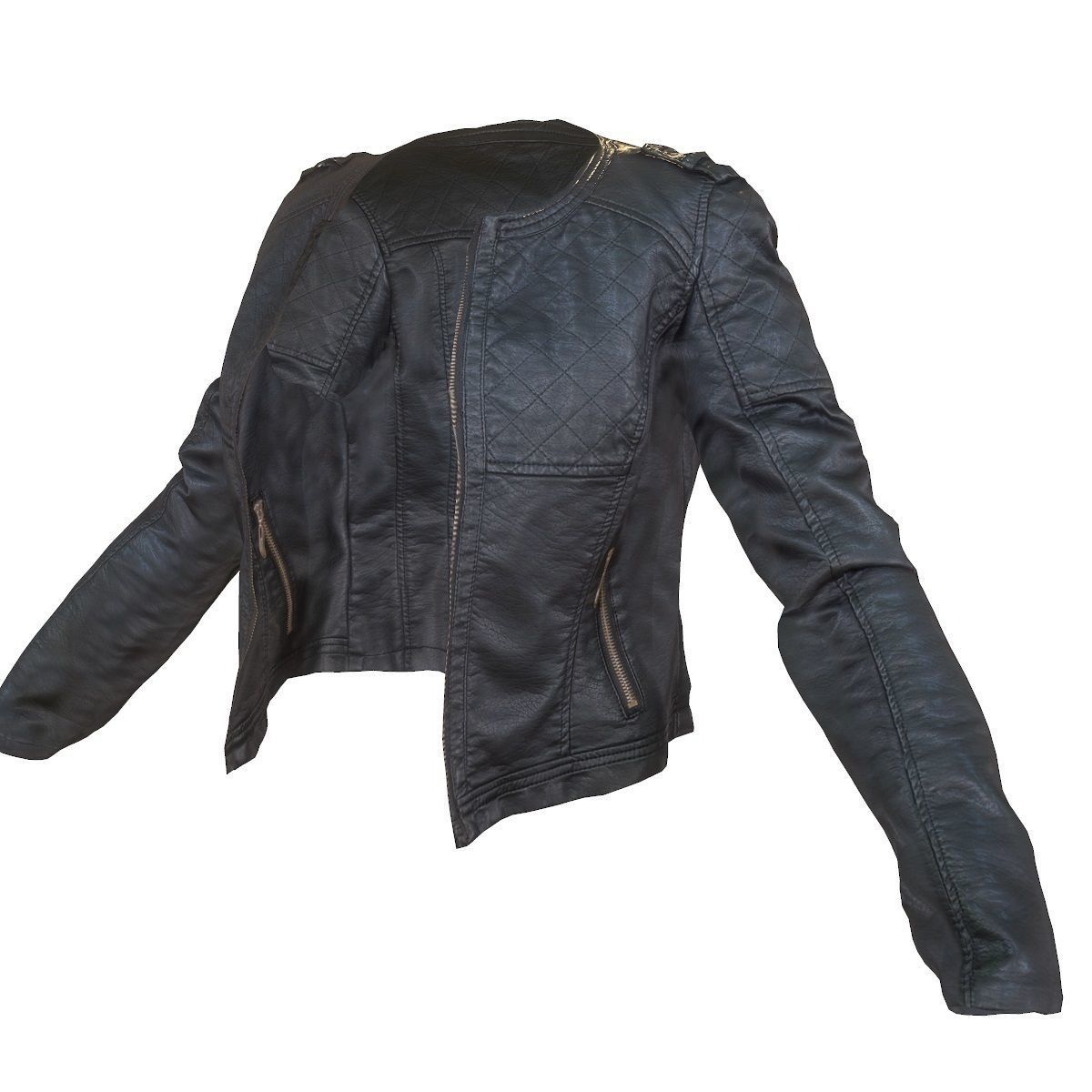Leather jacket 3 Low-poly 3D model_7