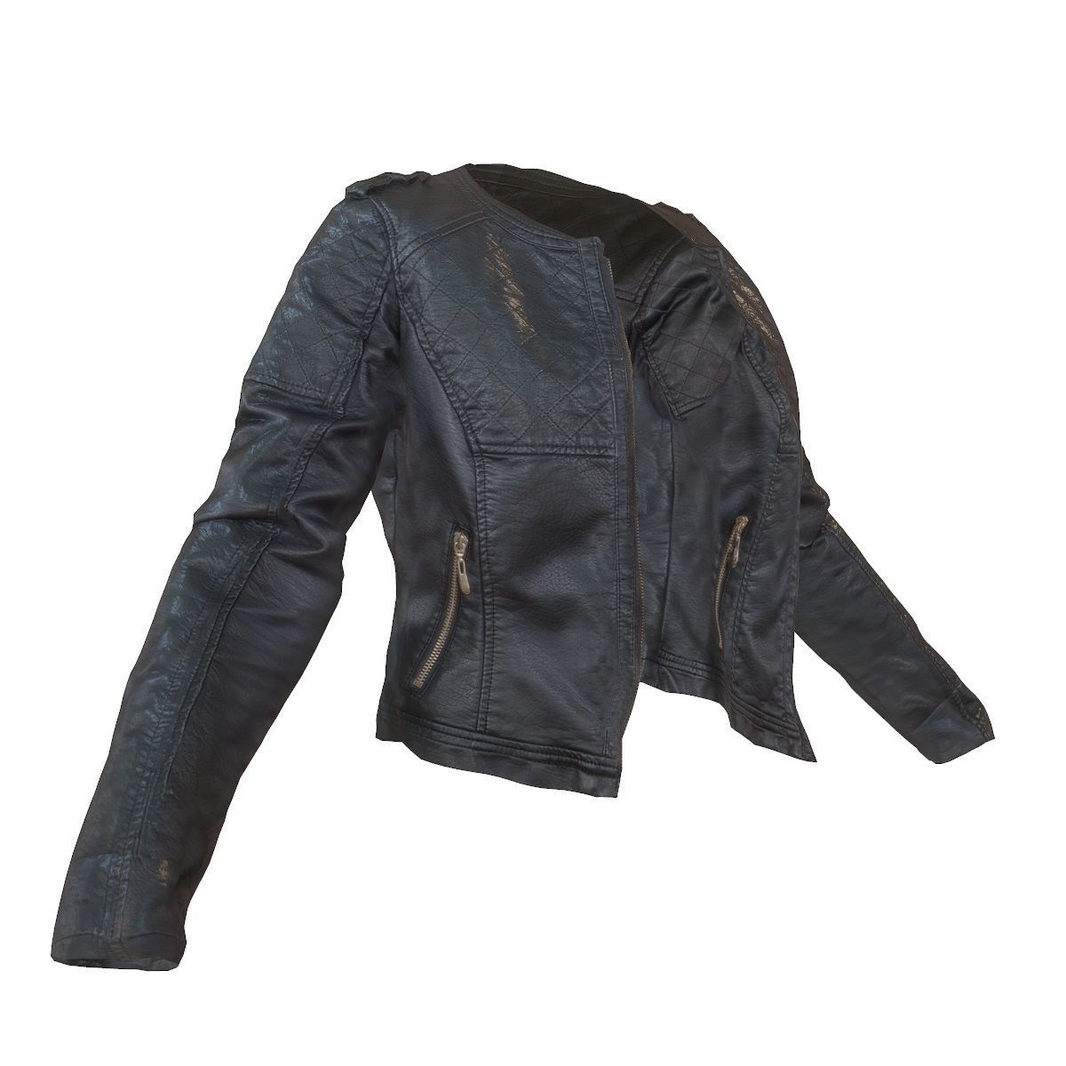 Leather jacket 3 Low-poly 3D model_5