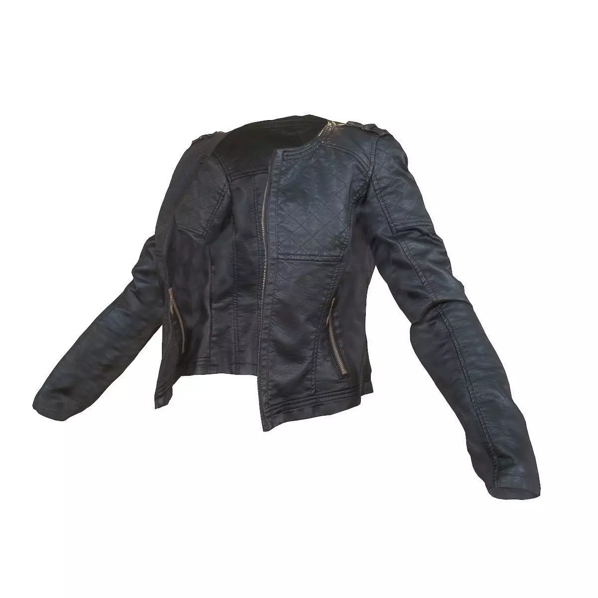 Leather jacket 3 Low-poly 3D model_0