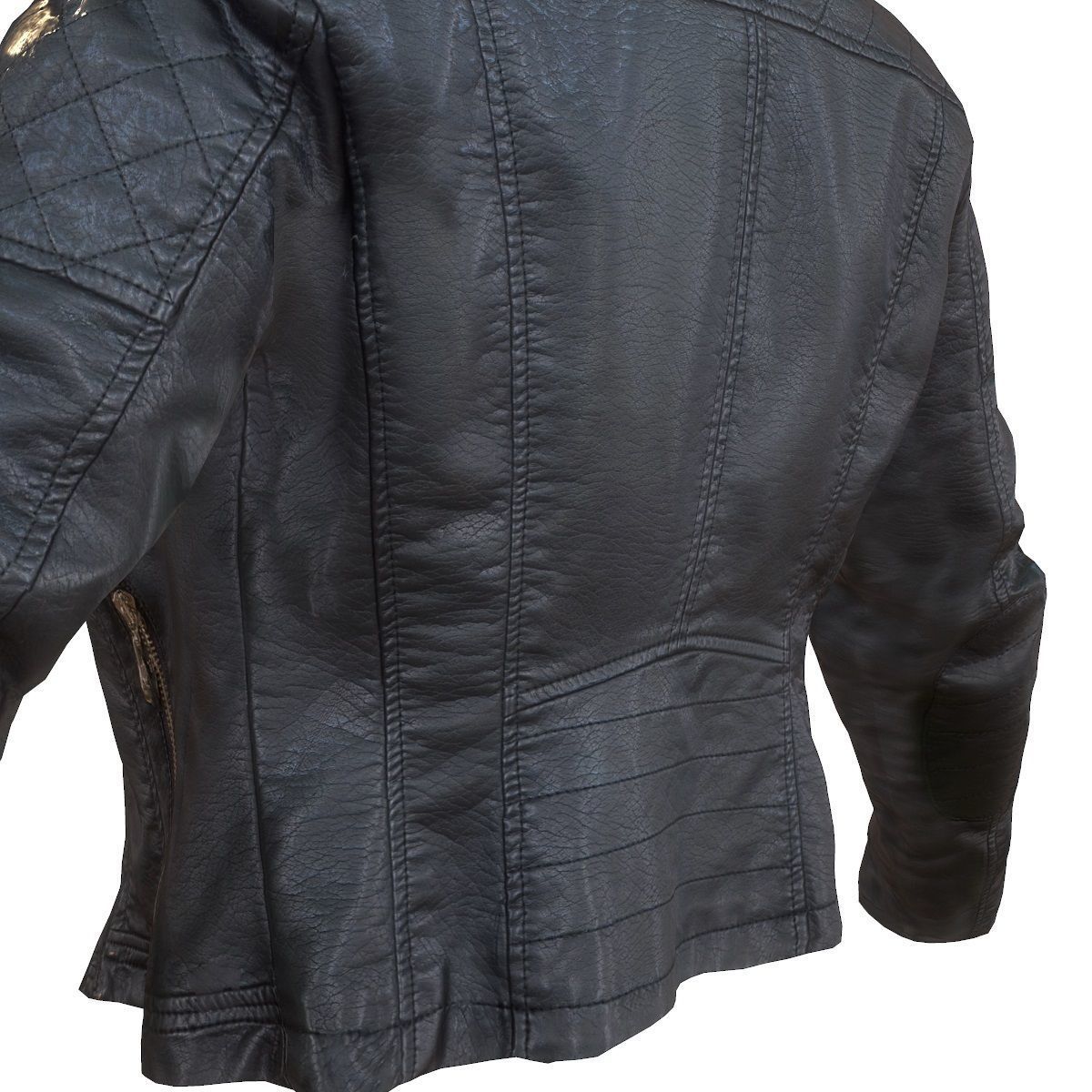 Leather jacket 3 Low-poly 3D model_2