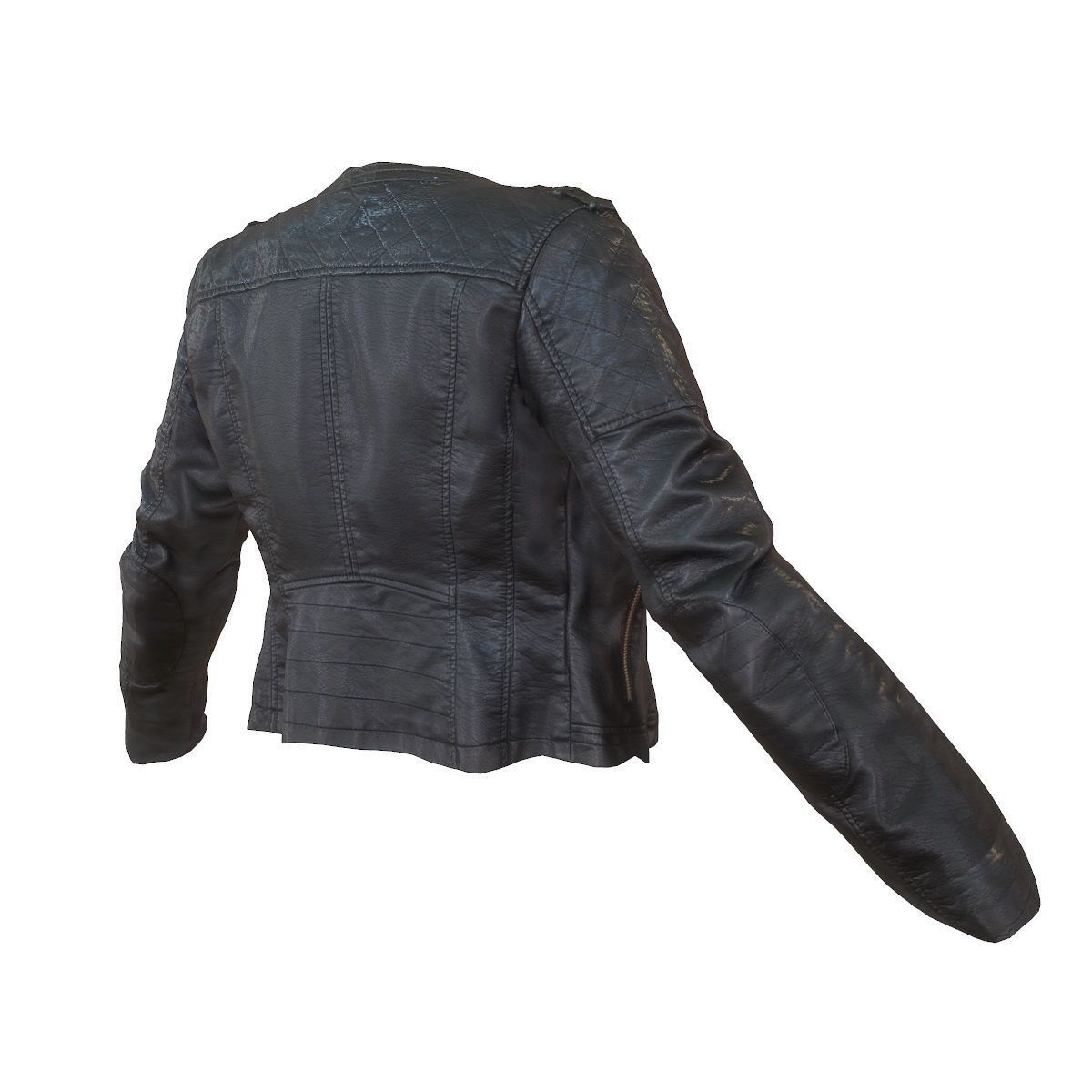 Leather jacket 3 Low-poly 3D model_1