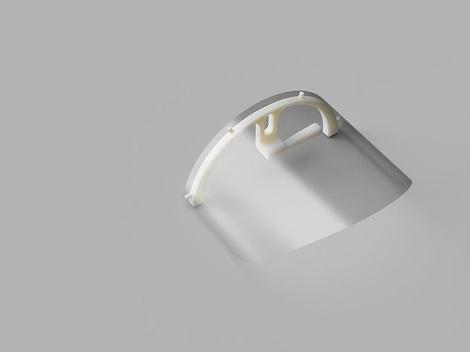  face shield mask mount for dental binocular loupes 3D print model