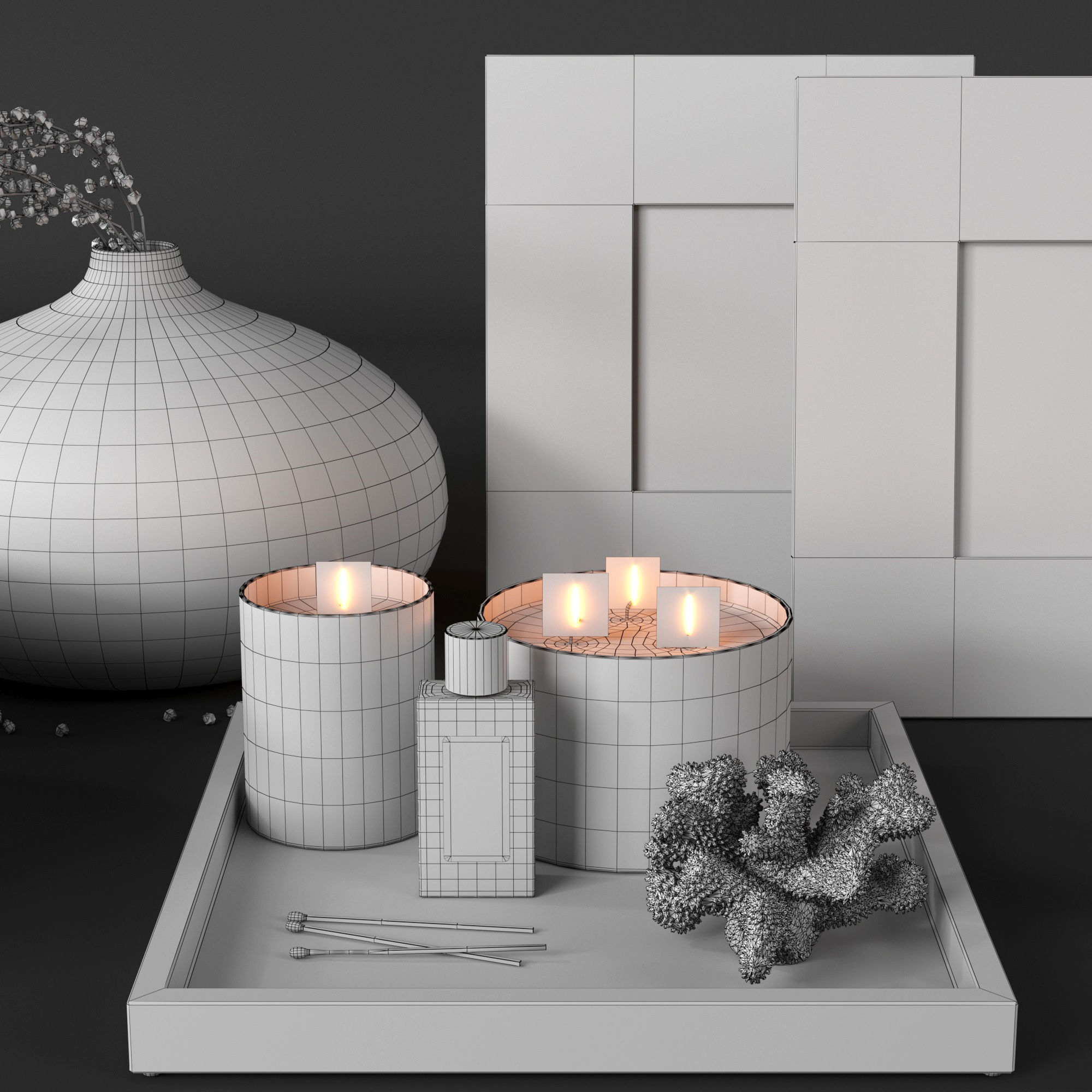 Decoration set by Kelly Hoppen  3D model_3