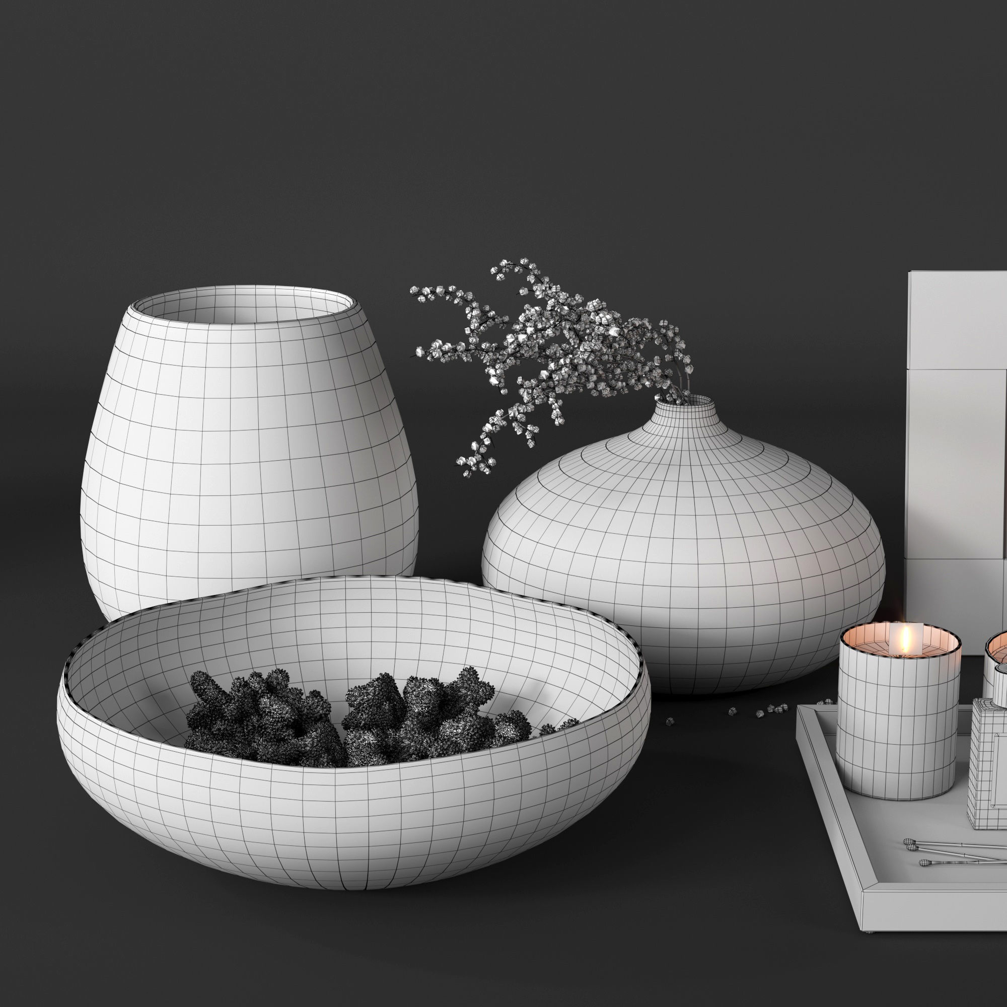 Decoration set by Kelly Hoppen  3D model_4