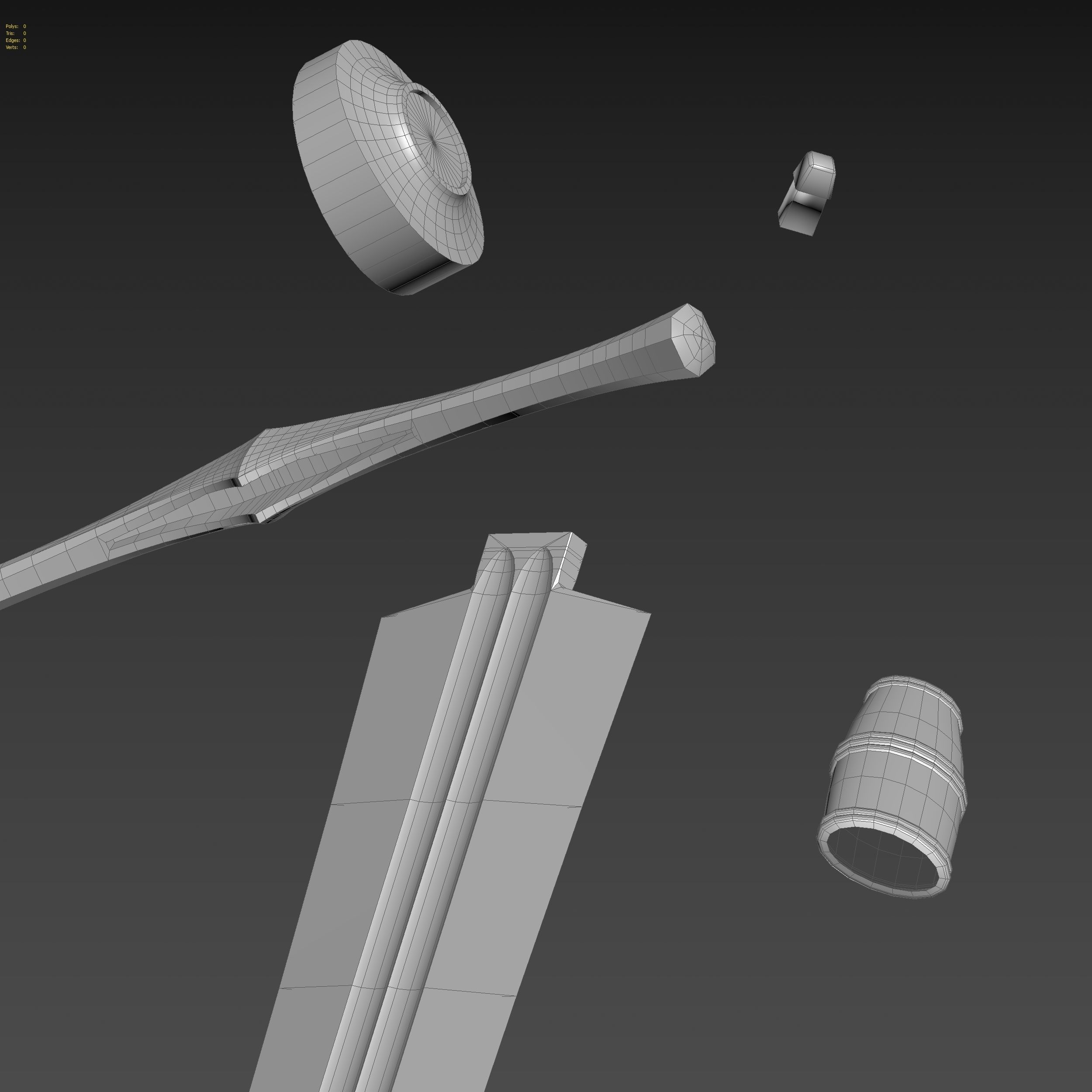 Medieval Sword for Games and Cinematics 02 Low-poly 3D model_20