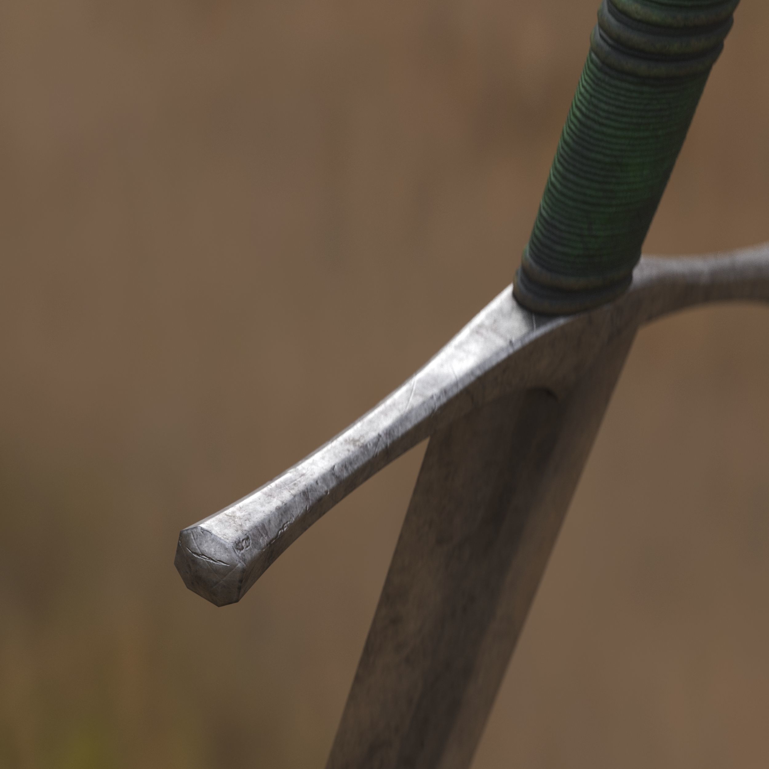 Medieval Sword for Games and Cinematics 02 Low-poly 3D model_7