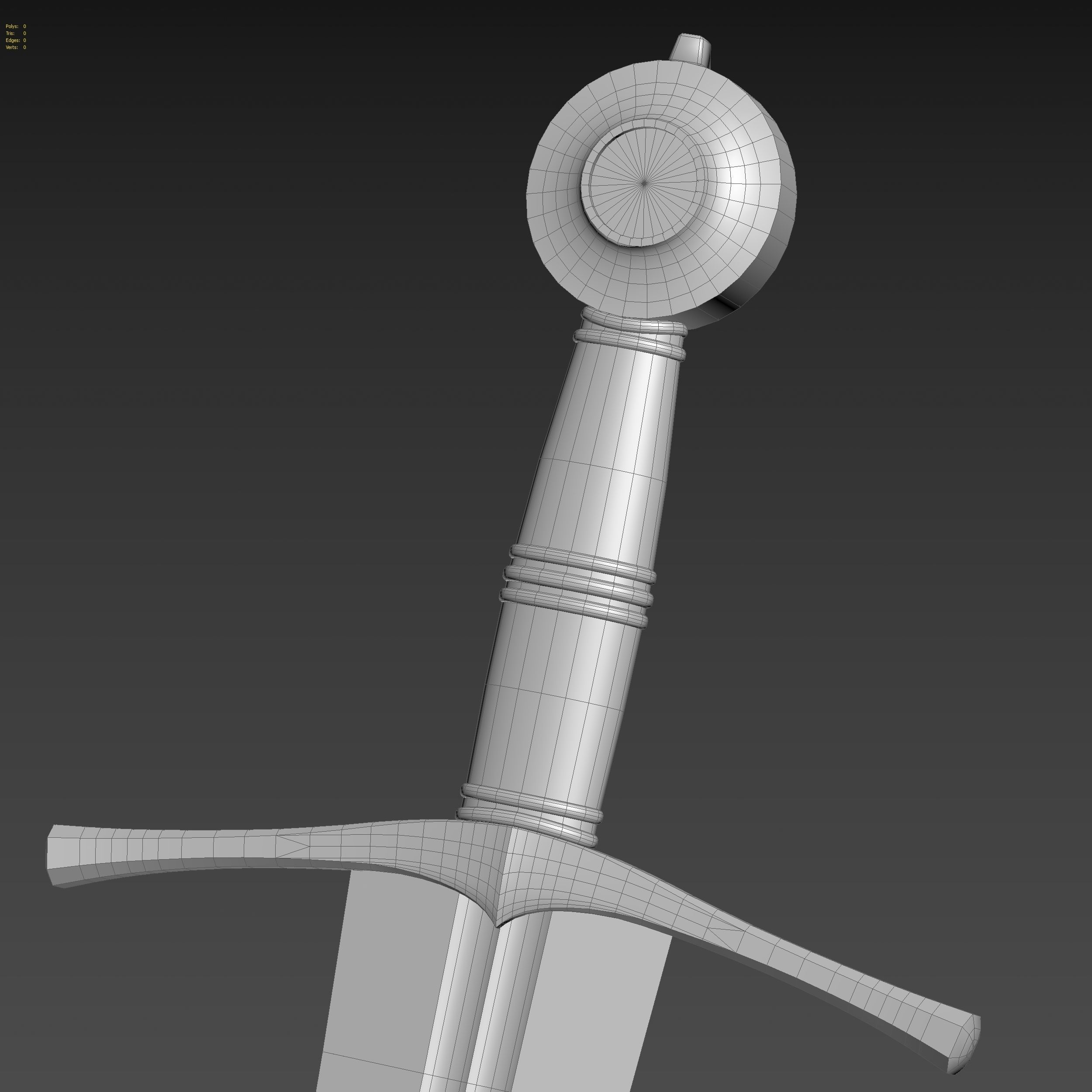 Medieval Sword for Games and Cinematics 02 Low-poly 3D model_18