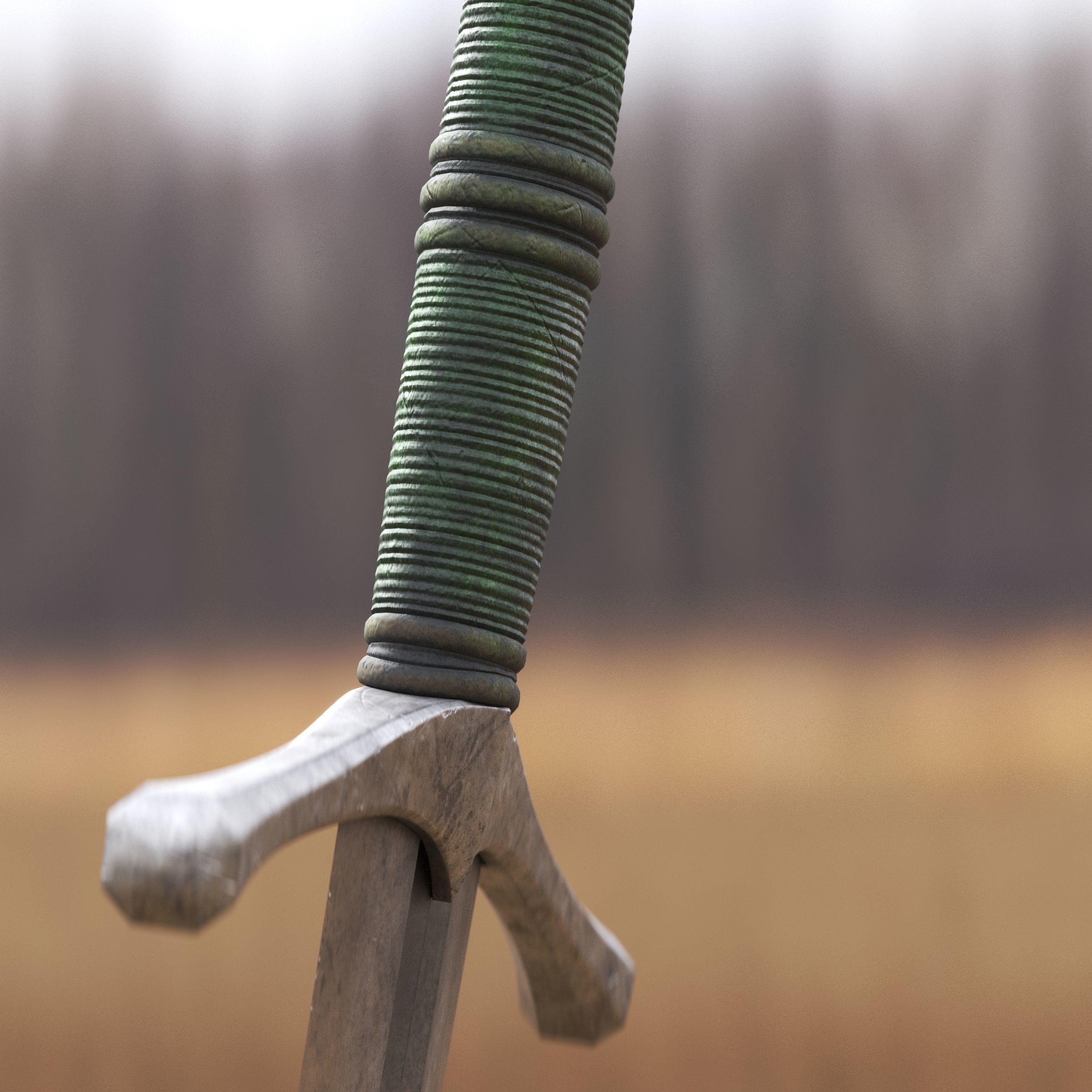 Medieval Sword for Games and Cinematics 02 Low-poly 3D model_9