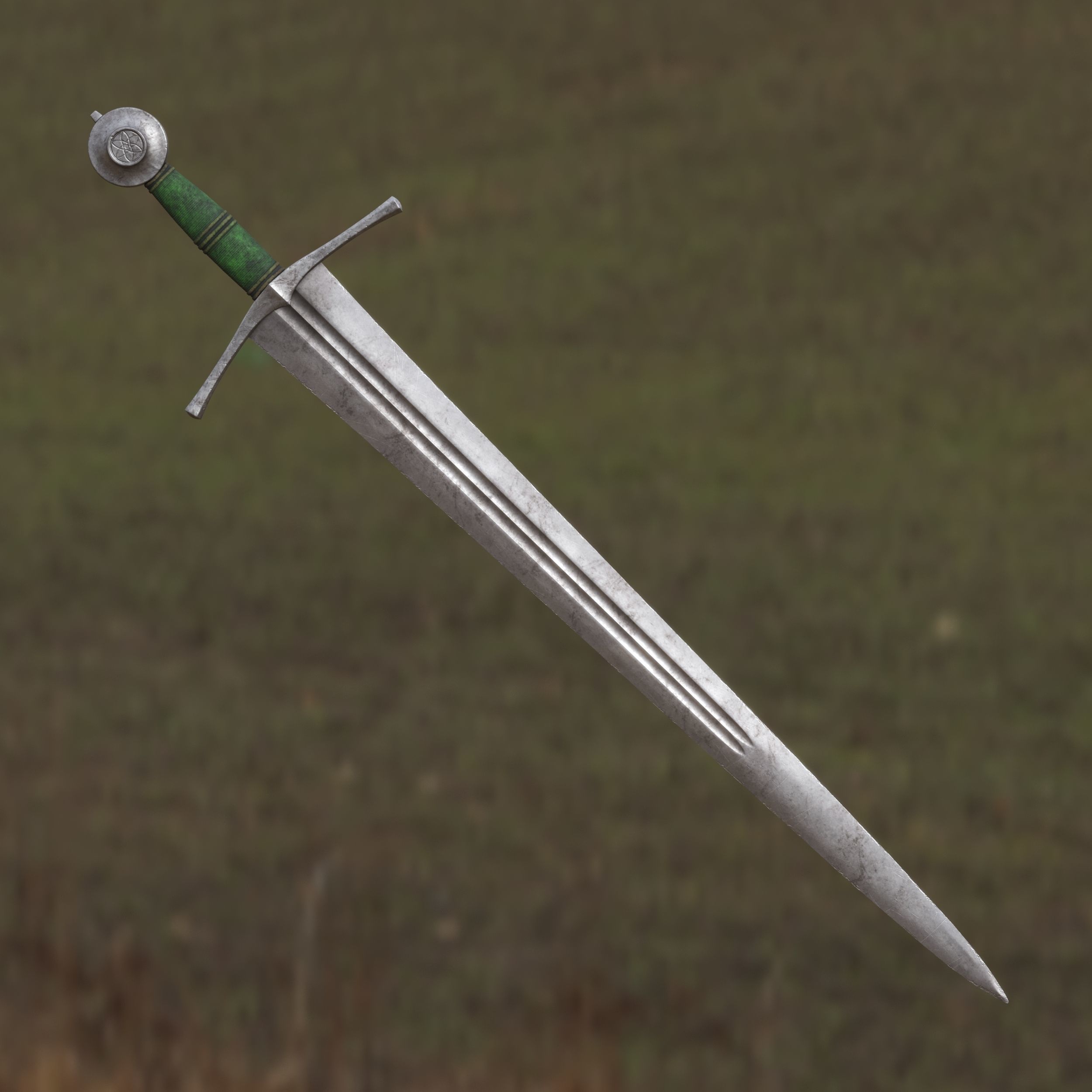 Medieval Sword for Games and Cinematics 02 Low-poly 3D model_14