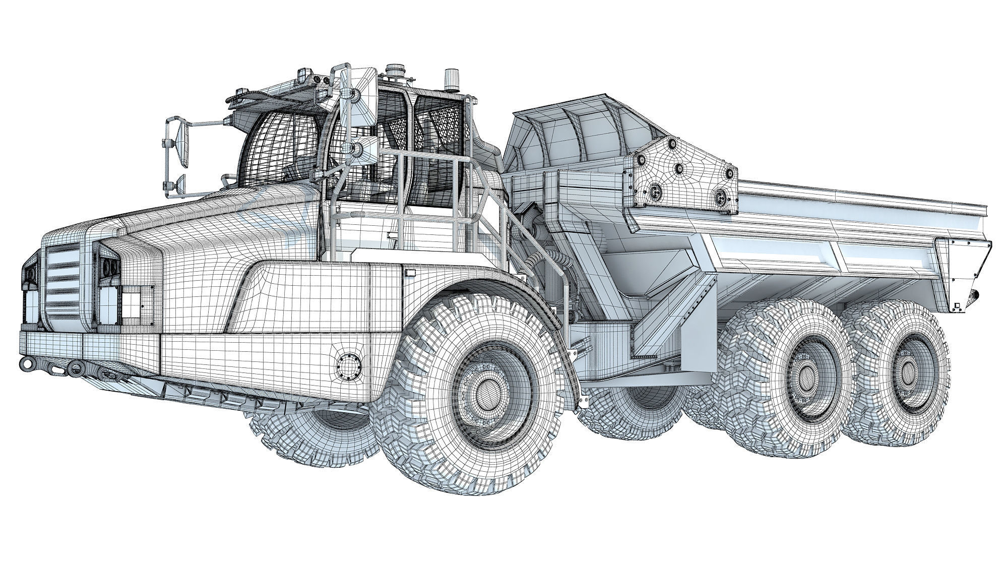 Articulated Truck 3D model_14