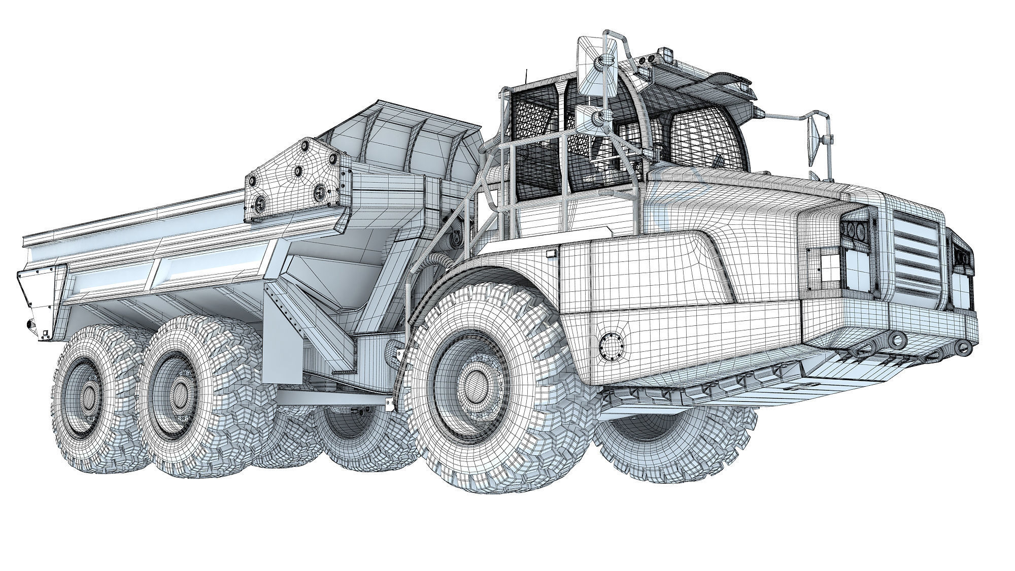 Articulated Truck 3D model_17