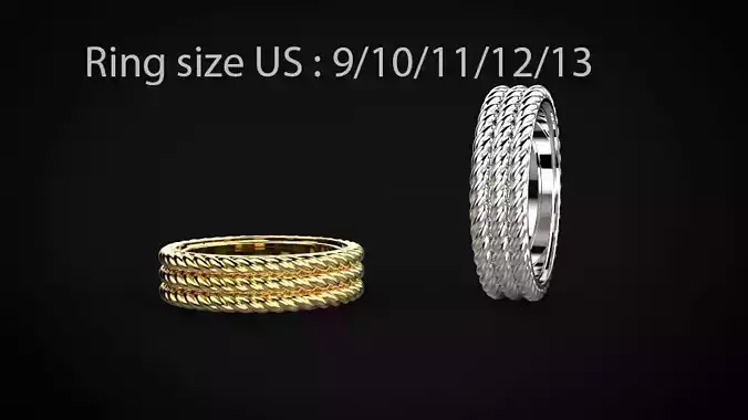 David yurman style man ring 3D print model