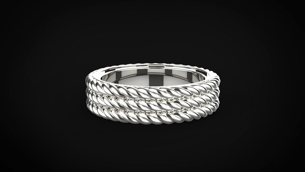 David yurman style man ring 3D print model_19