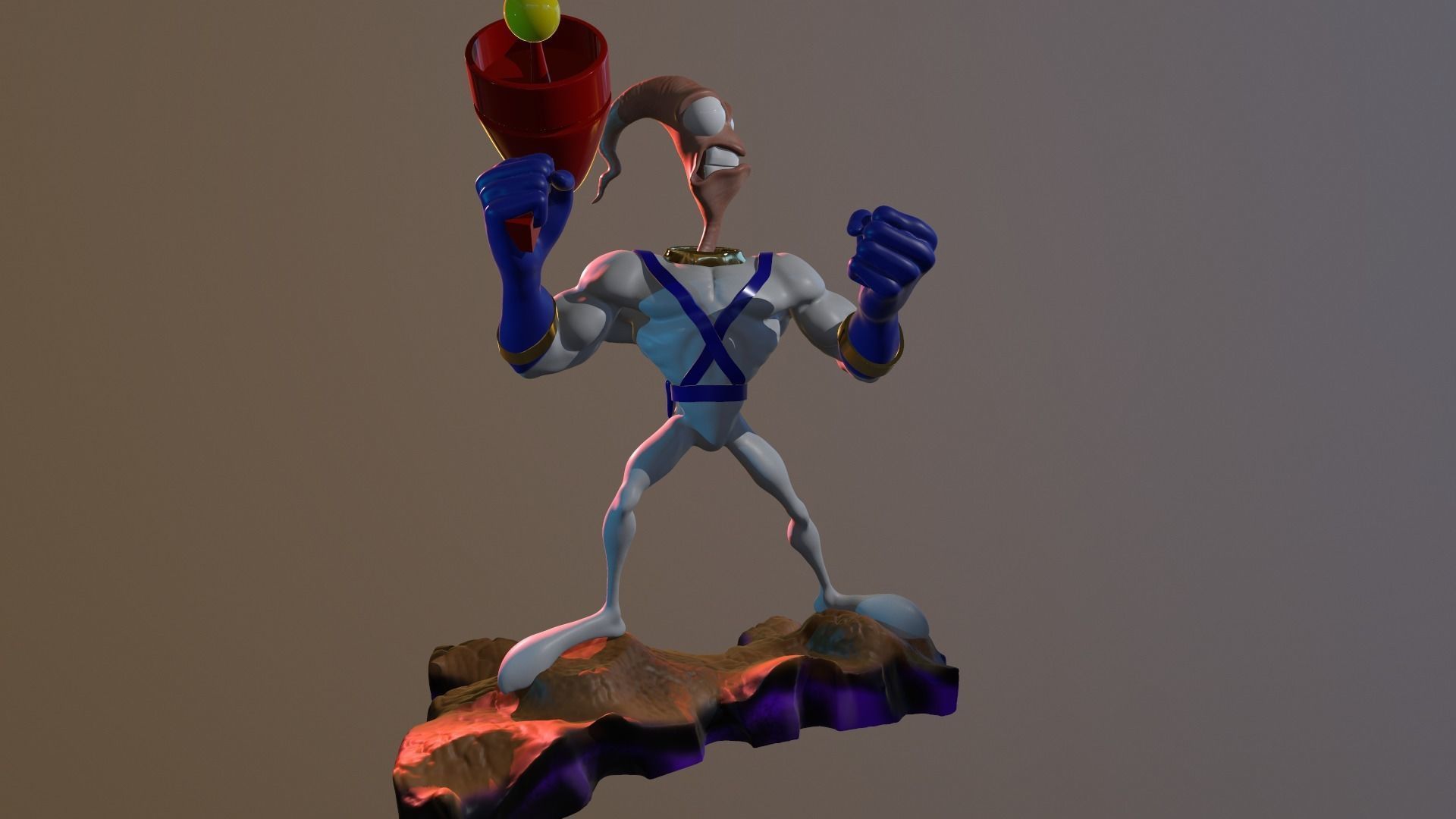 Earthworm Jim for Print 3D print model_1