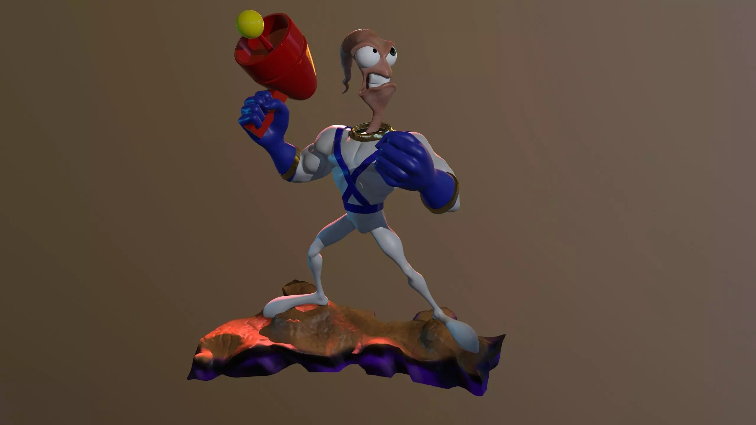 Earthworm Jim for Print 3D print model_0