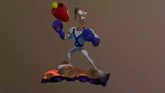 Earthworm Jim for Print 3D print model