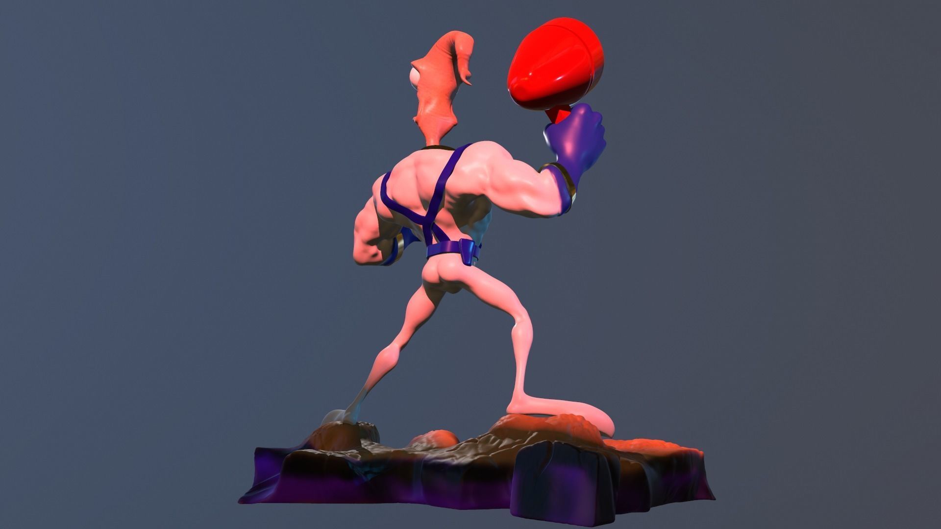 Earthworm Jim for Print 3D print model_3
