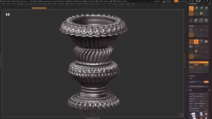 classic vase 3d print model 02