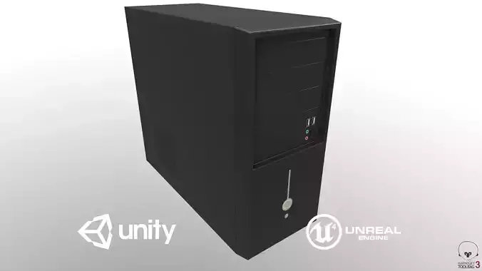 Game Ready Computer Tower Low-poly 3D model