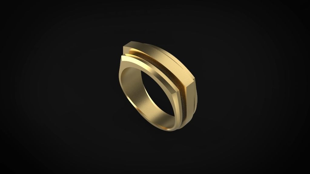 David yurman man ring style 3D print model_4
