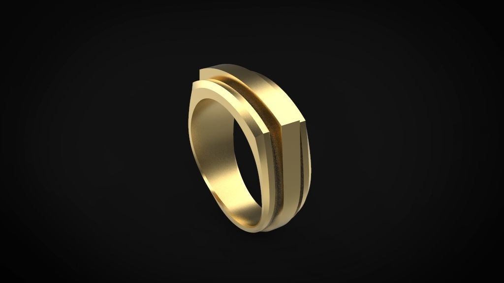 David yurman man ring style 3D print model_6