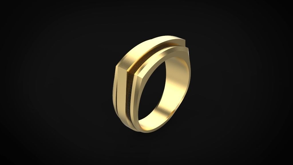 David yurman man ring style 3D print model_5