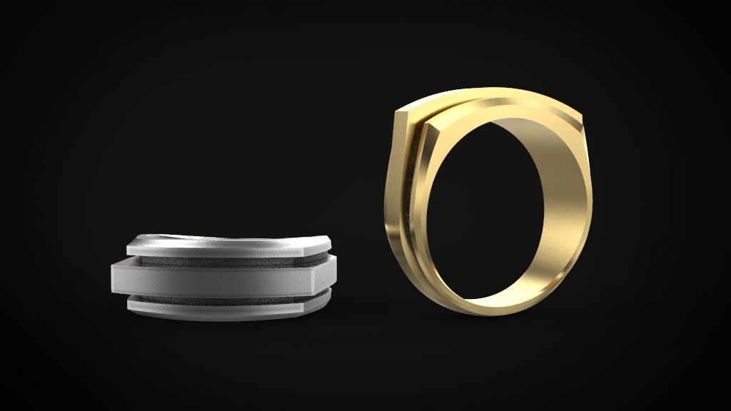 David yurman man ring style 3D print model_8