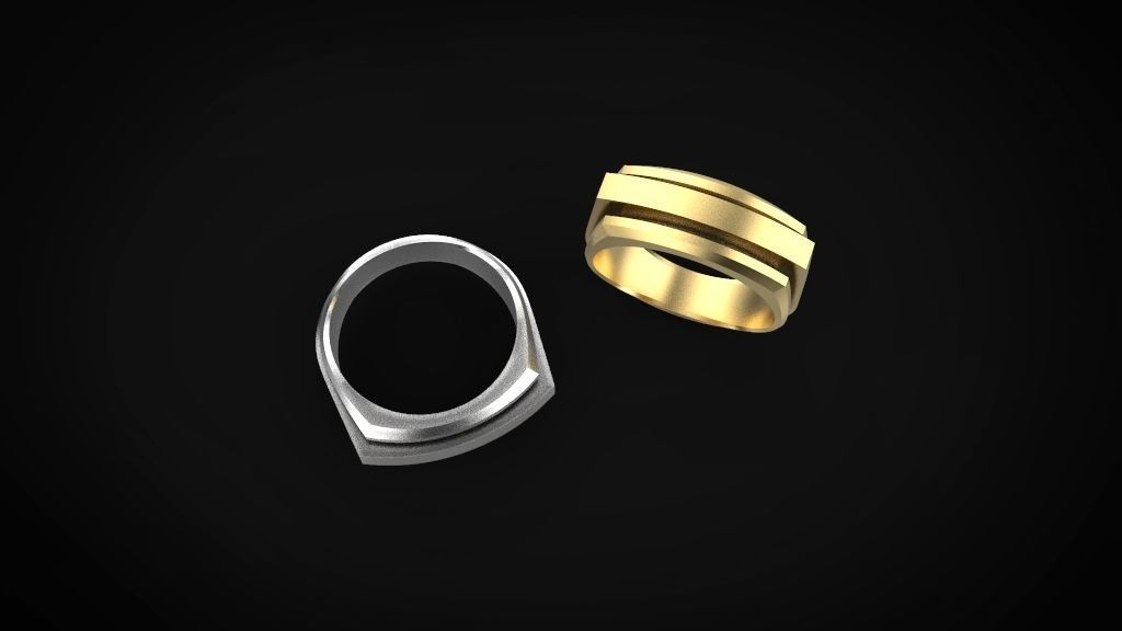 David yurman man ring style 3D print model_10