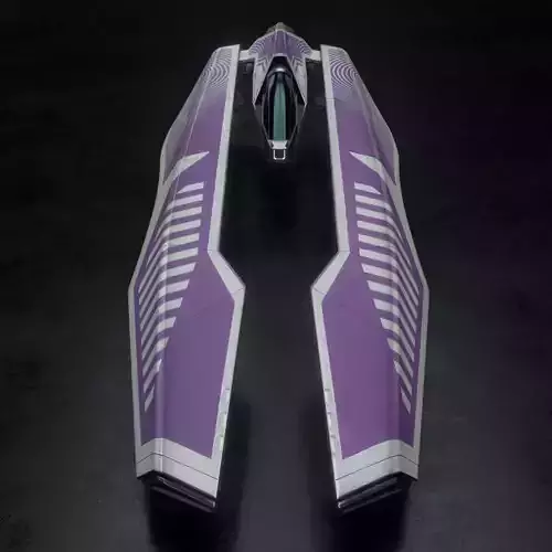 Spaceship racer WipeOut Qirex style 3D model