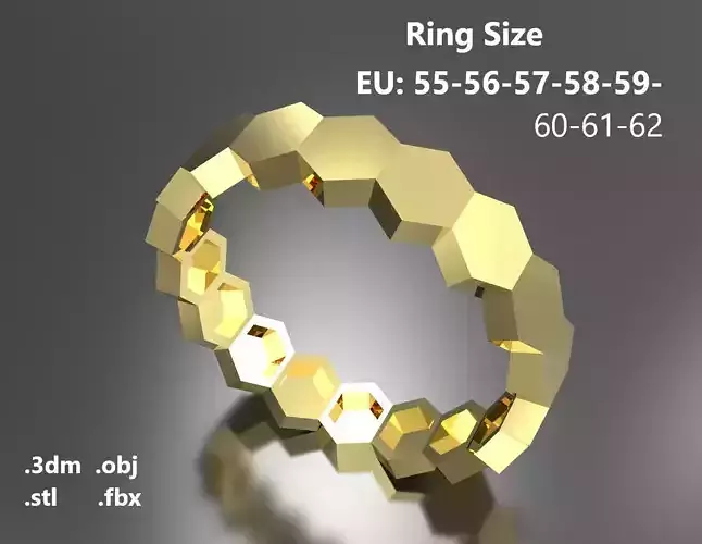 Model 47 Hexagon Facet Ring EU