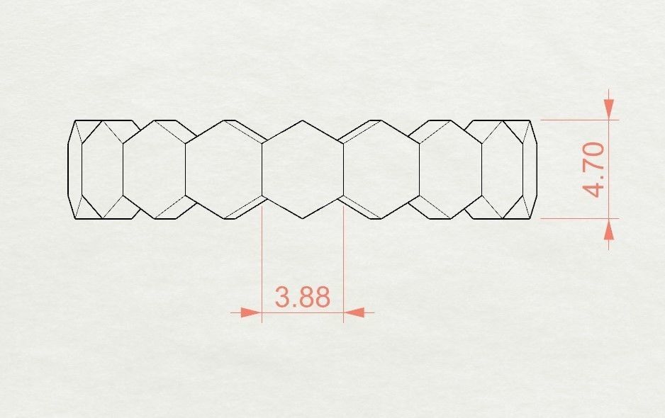 Model 47 Hexagon Facet Ring EU 3D print model_4