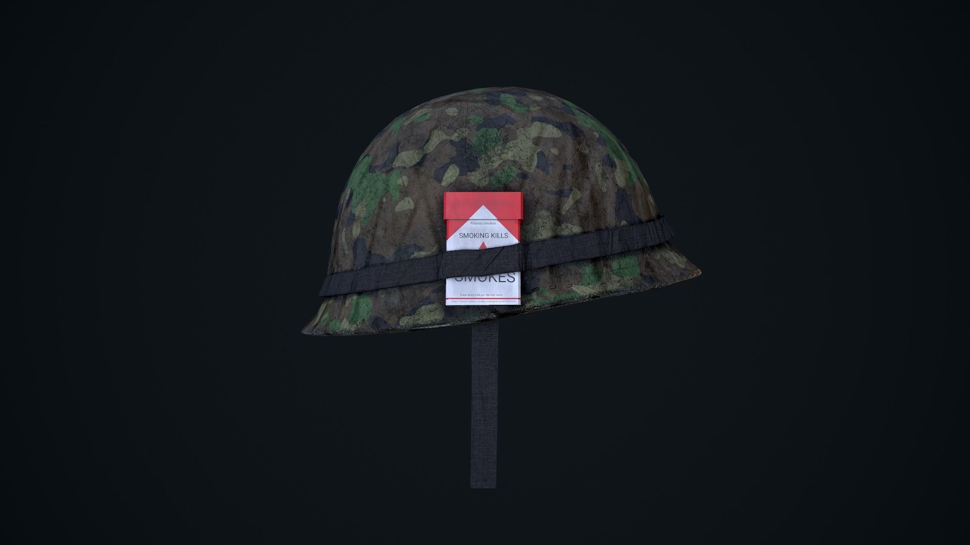 M1 Helmet Low-poly 3D model_10