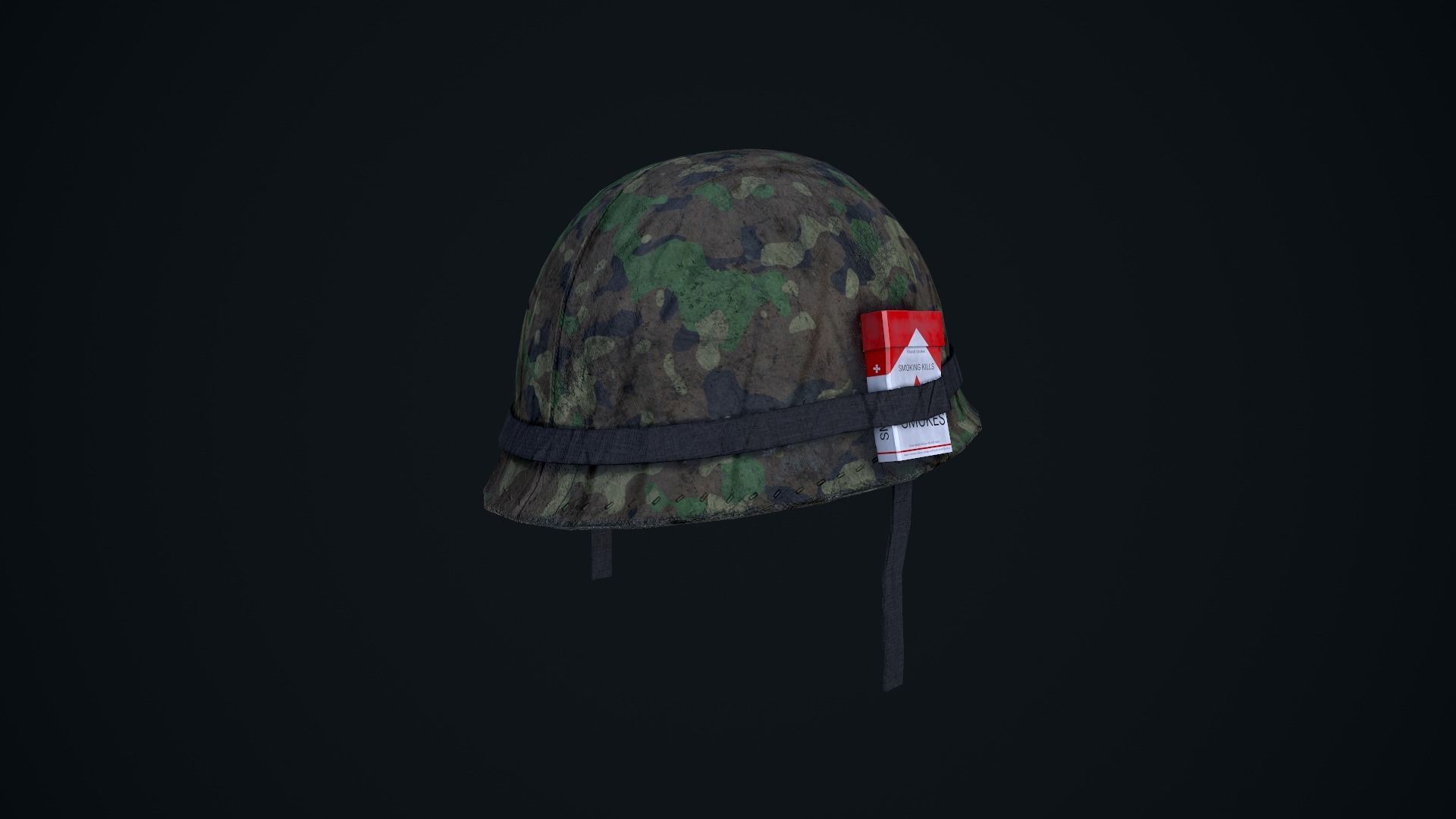 M1 Helmet Low-poly 3D model_11